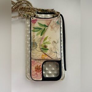 Bandolier Floral Phone Crossbody in Ceci Lily Duet + Shiela Pouch iPhone 16 Pro